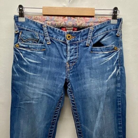 Vintage Lucky Brand Jeans Women's 4/27 Meggie Grace Low Rise Boot Y2K Button Fly - Picture 2 of 16